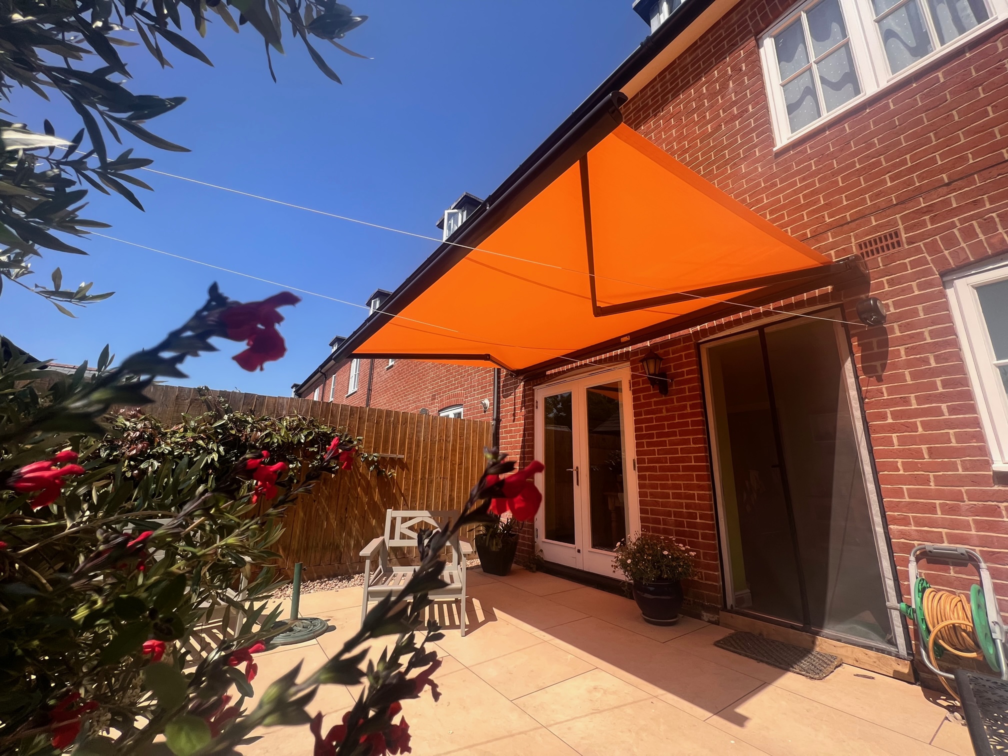 Lanai retractable patio awning installed in Bridport