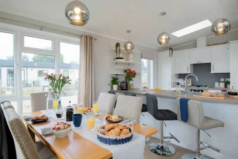 Interior of a premium luxury lodge with modern finishes