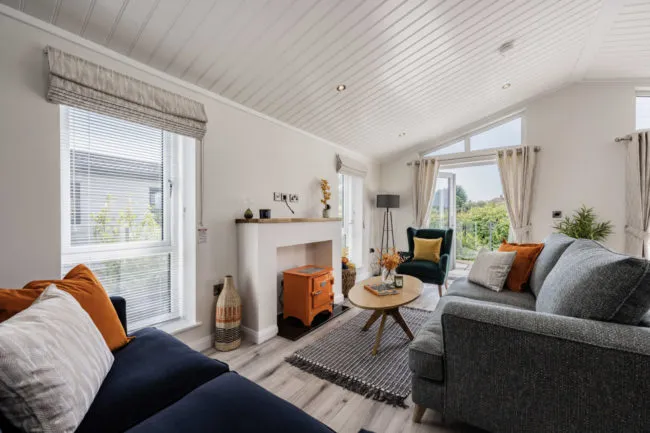 Relaxing lodge setting at a UK holiday park