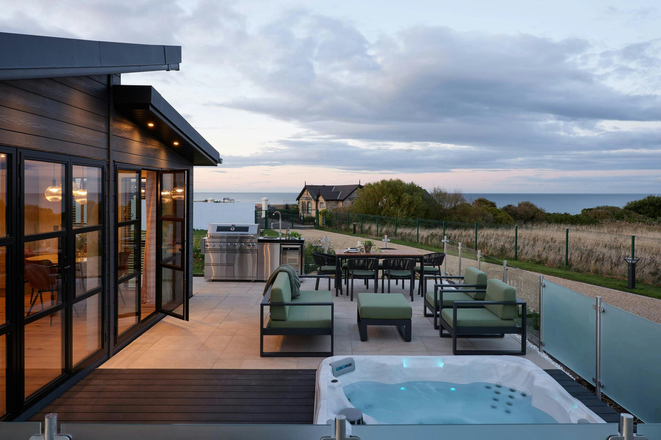 Resort grounds with lodge accommodation surrounded by nature