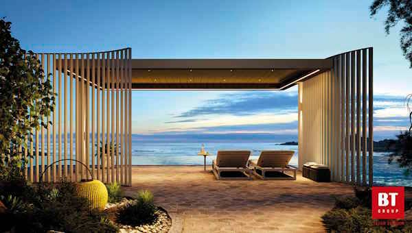 CODE louvred roof pergola