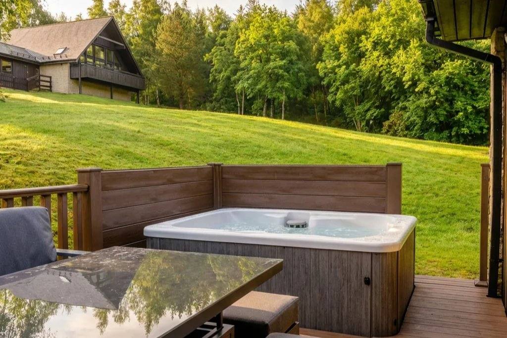 Luxury villa lodge at Hexham Lodges resort