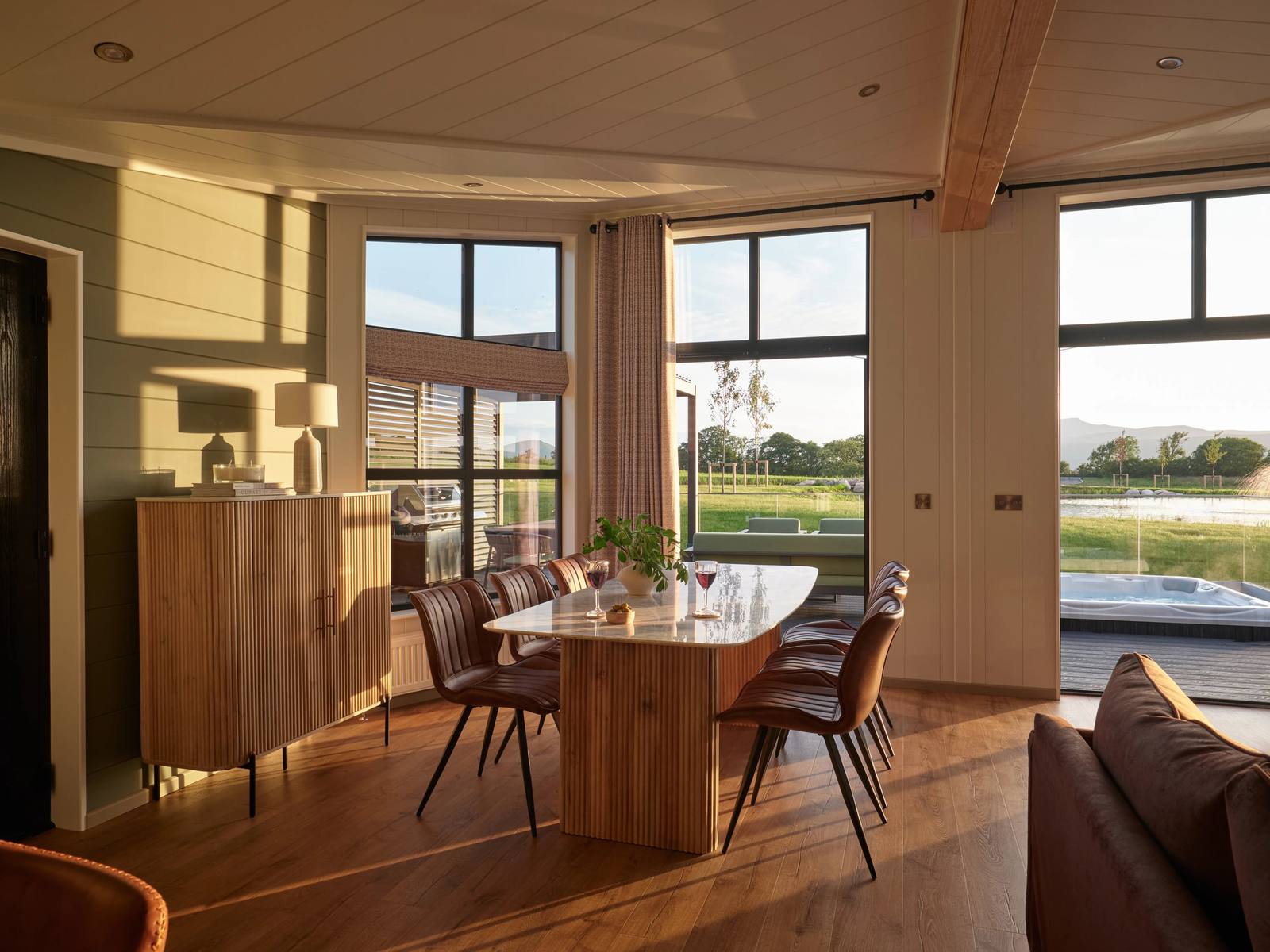Luxury lodge at Whitbarrow resort in the Lake District