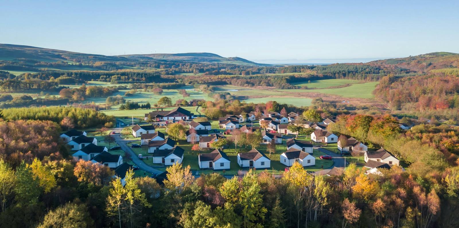 The gated 25-acre Brunston estate from the air