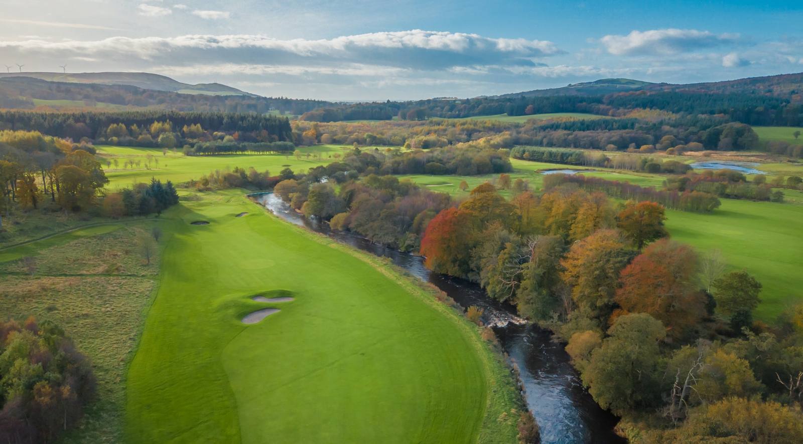 A golf course on the Ayrshire coast