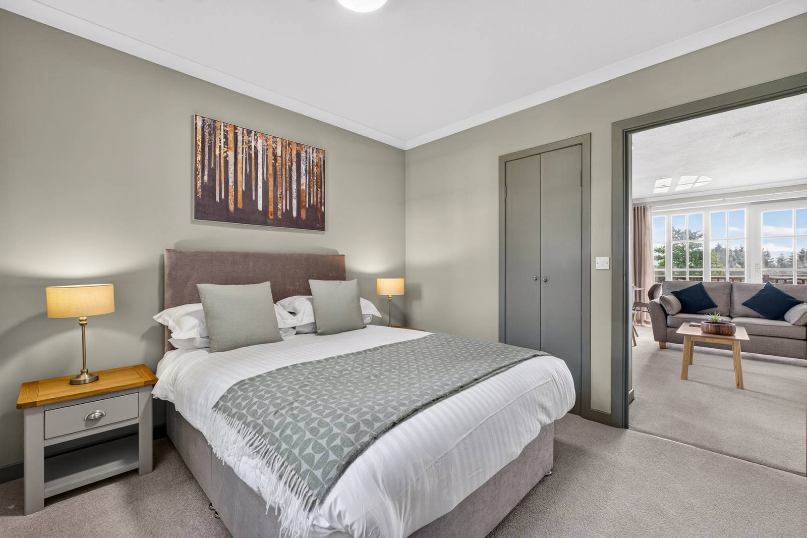 Double bedroom in a refurbished lodge