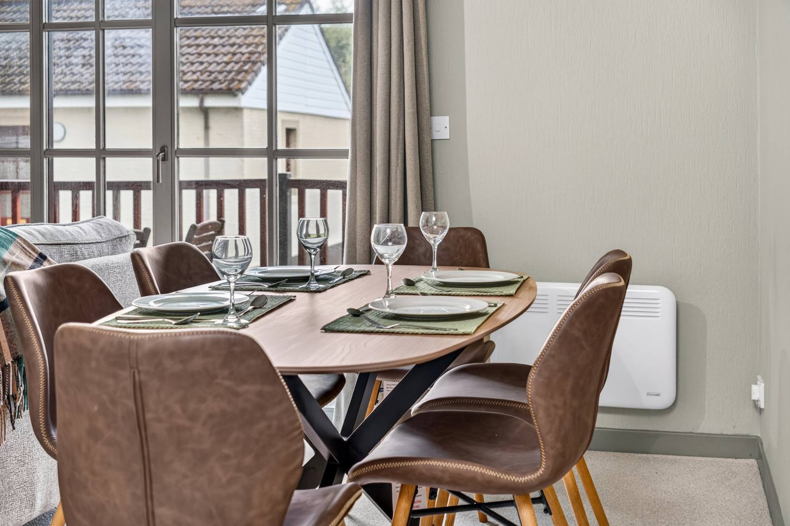 Dining area in a refurbished lodge