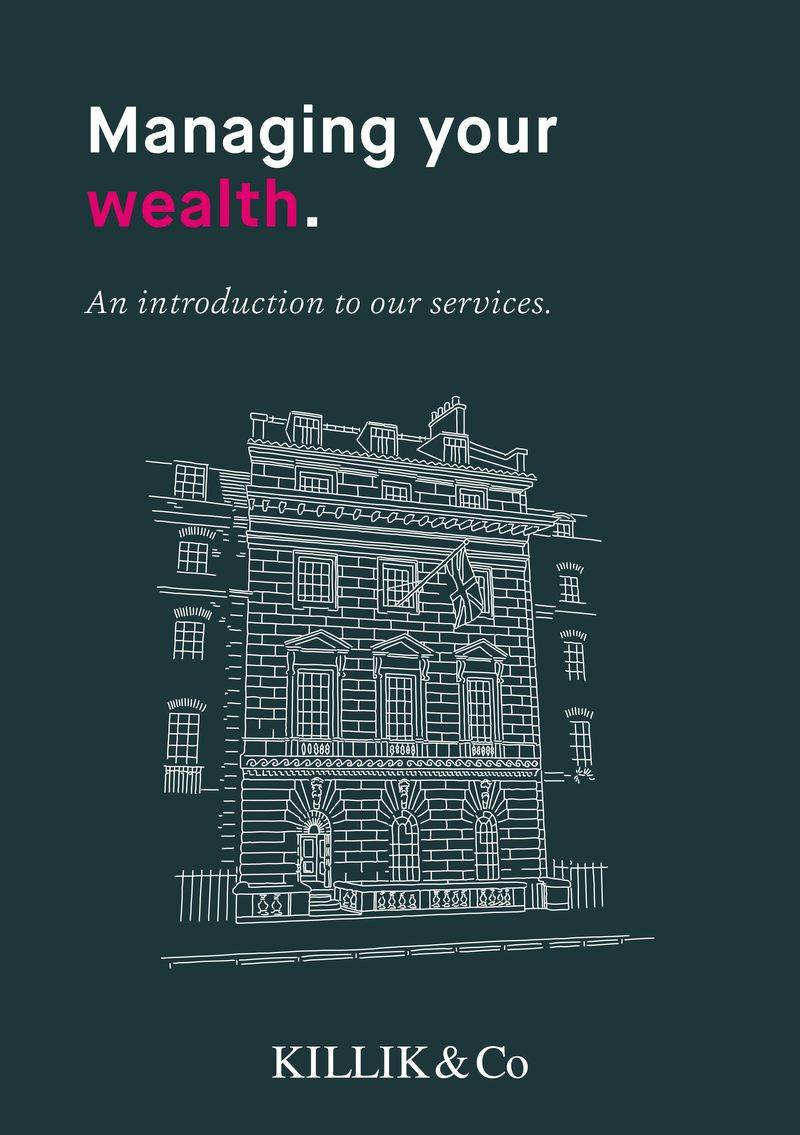 Killik & Co brochure cover: Managing your wealth. An introduction to our services.
